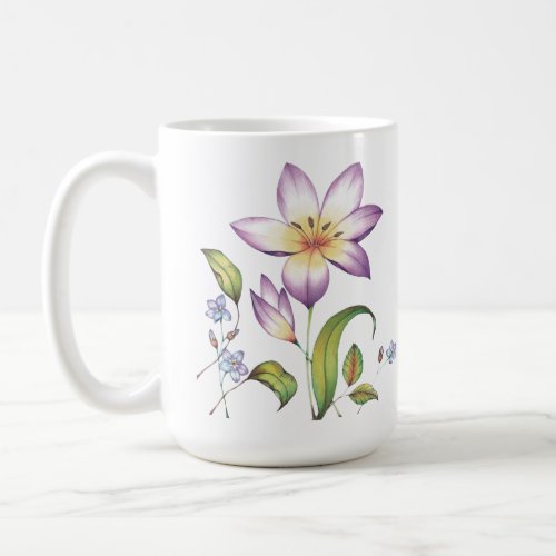 Custom To Do Purple Floral  Coffee Mug