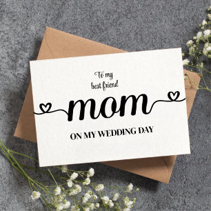 Custom To my best friend mom Letterpress Thank You Card