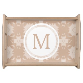 Custom Toasted Cashew Floral Pattern Serving Tray by mariannegilliand at Zazzle