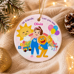 Custom Toddler Birthday Party Favor Keepsake Ceramic Ornament