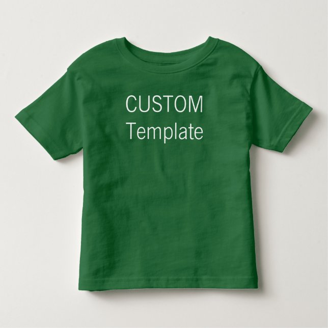 Custom Toddler Cotton T-Shirt Blank Template (Front)