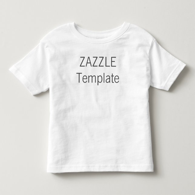 Custom Toddler Cotton T-Shirt Blank Template (Front)