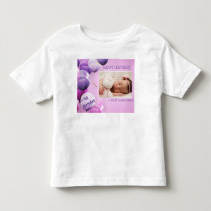 Custom Toddler Fine Jersey Text and Image Birthday T-shirt
