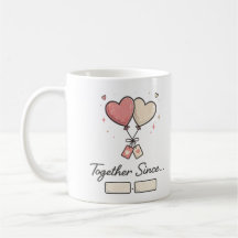 Custom Together Since Personalized Couple Annivers