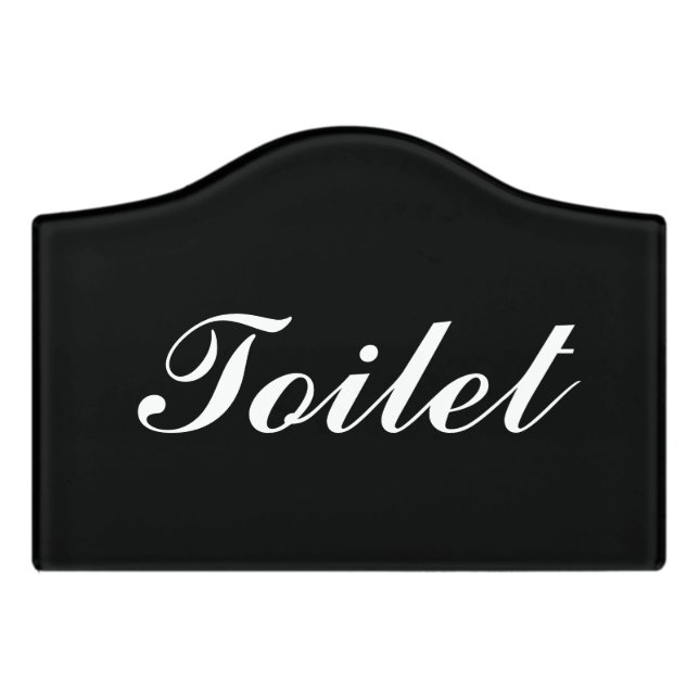 Custom toilet restroom washroom bathroom door sign (Small Crest Front)