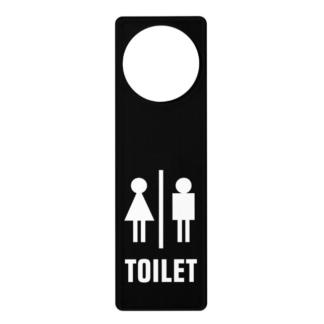 Custom toilet WC male female sign door hanger (Front)