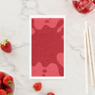 Custom Tomato Red Abstract Drip Paper Napkins