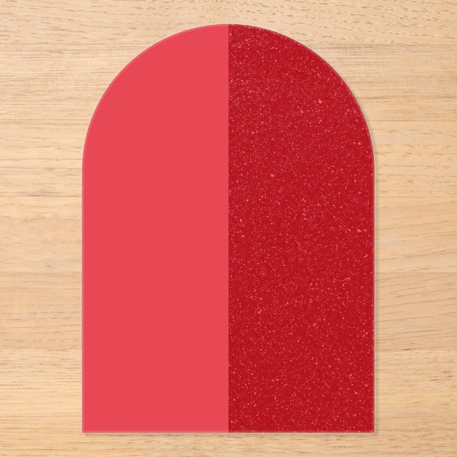 Custom Tomato Red Acrylic Invitation (Front)