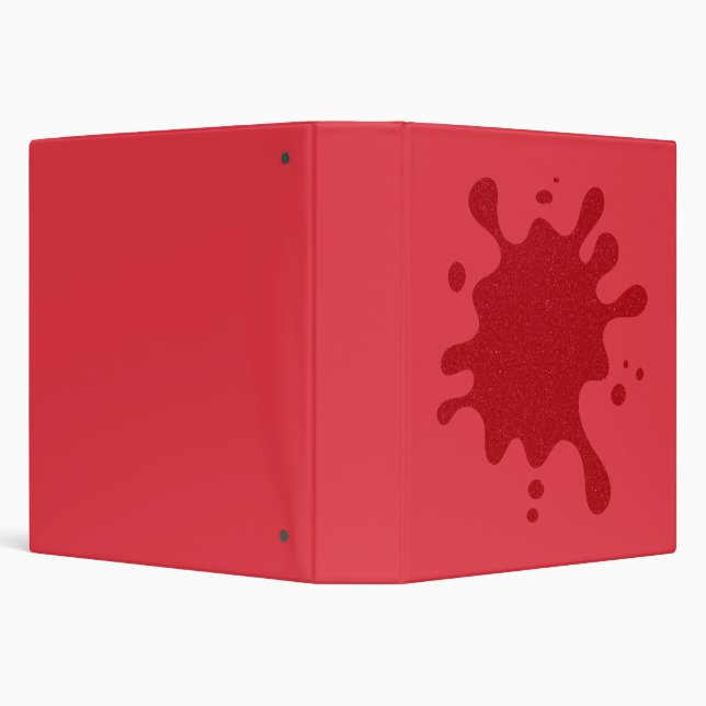 Custom Tomato Red Binder with Bold Splatter (Background)
