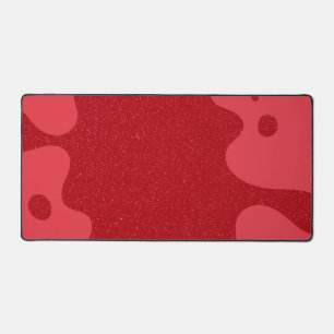 Custom Tomato Red Blob Noise Desk Mat