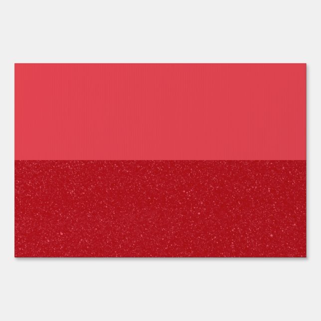 Custom Tomato Red Block Yard Sign (Editable) (Front)