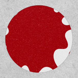 Custom Tomato Red Circle Patch with Blob Edge