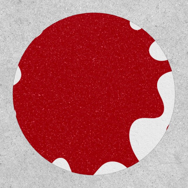 Custom Tomato Red Circle Patch with Blob Edge (Front)