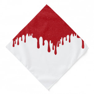 Custom Tomato Red Drip Bandana Design