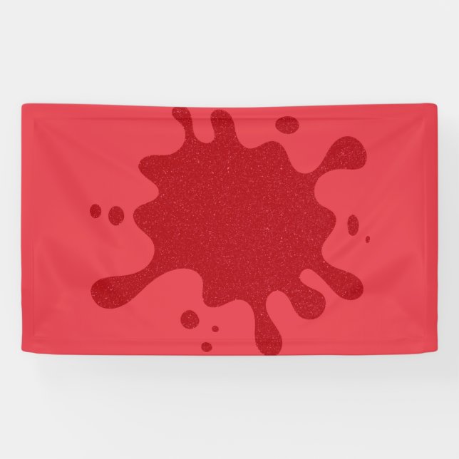 Custom Tomato Red Drip Banner (3' x 5') (Horizontal)