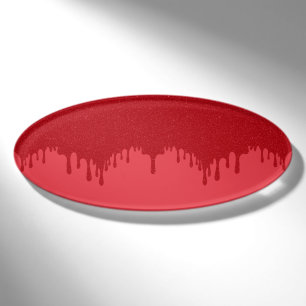 Custom Tomato Red Drip Magnetic Name Badge