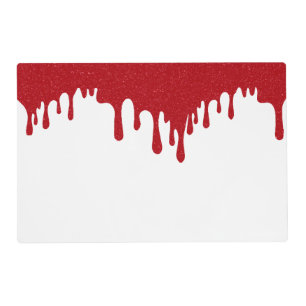 Custom Tomato Red Drip Placemat for Events