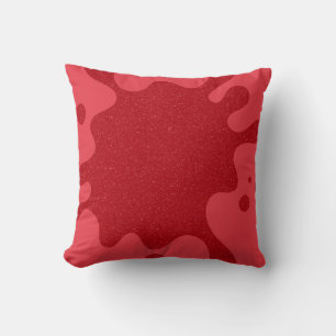 Custom Tomato Red Drip Throw Pillow