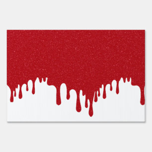 Custom Tomato Red Drip Yard Sign Template