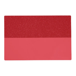 Custom Tomato Red Dual-Tone Laminated Placemat