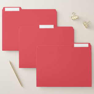 Custom Tomato Red File Folders (Set of 3)