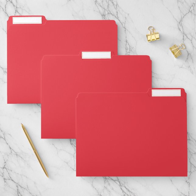 Custom Tomato Red File Folders (Set of 3) (Set)
