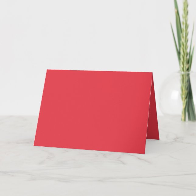 Custom Tomato Red Folded Thank You Card (Front)