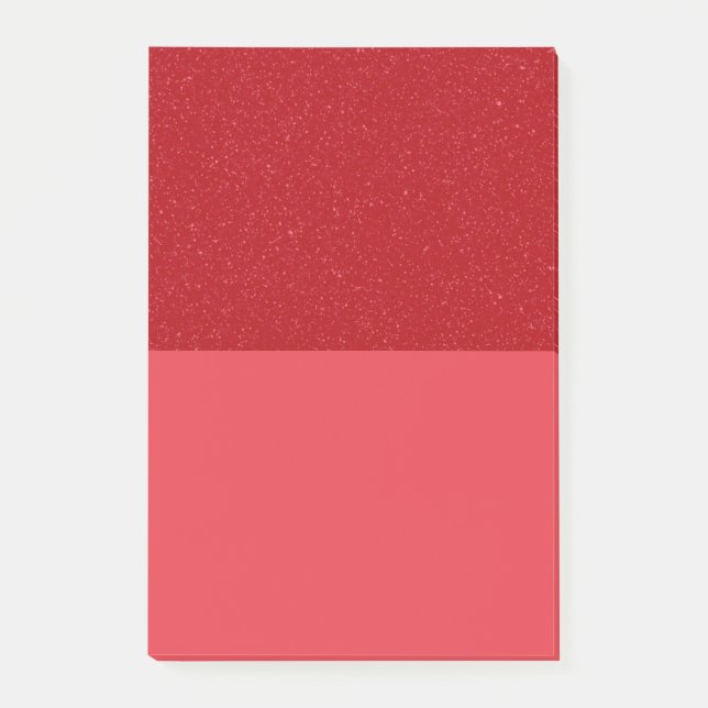 Custom Tomato Red Glitter Block Notes (Front)