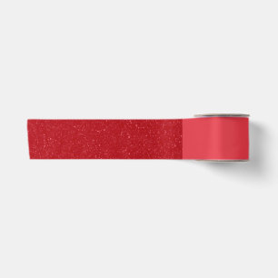 Custom Tomato Red Glitter Block Ribbon