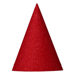 Custom Tomato Red Glitter Party Hat (Set of 12)