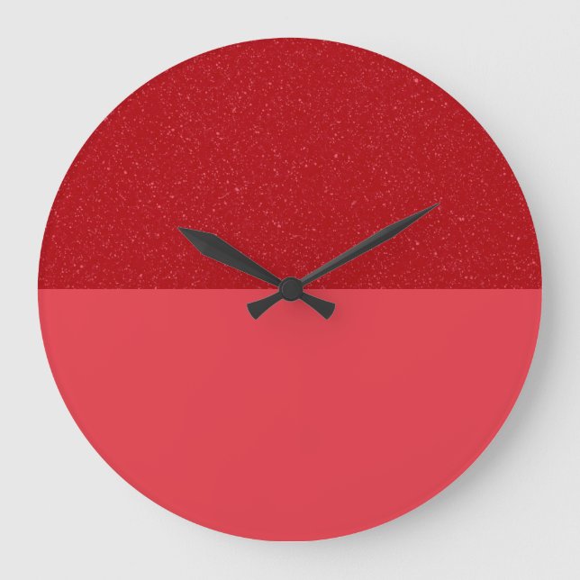 Custom Tomato Red Half-Split Clock (Front)