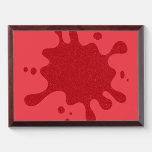 Custom Tomato Red Ink Splash Award Plaque