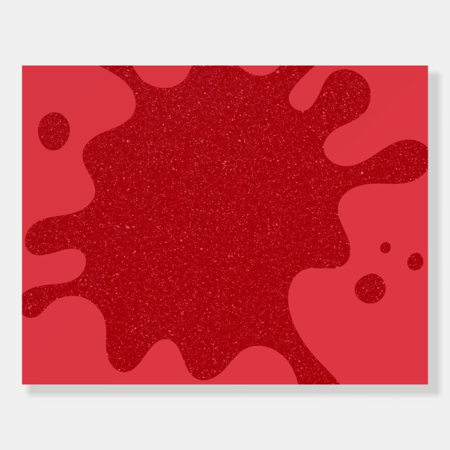 Custom Tomato Red Ink Splash Foam Board (Front)
