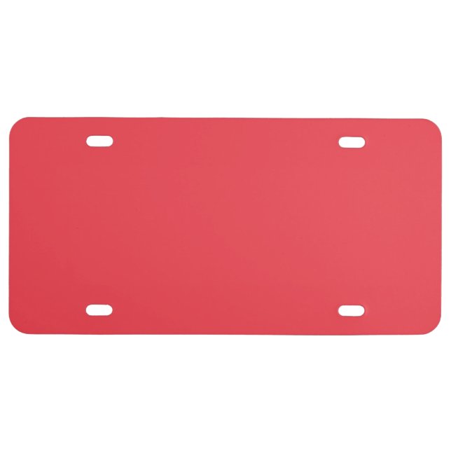 Custom Tomato Red License Plate (Front)