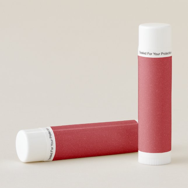 Custom Tomato Red Lip Balm with Texture (Front)