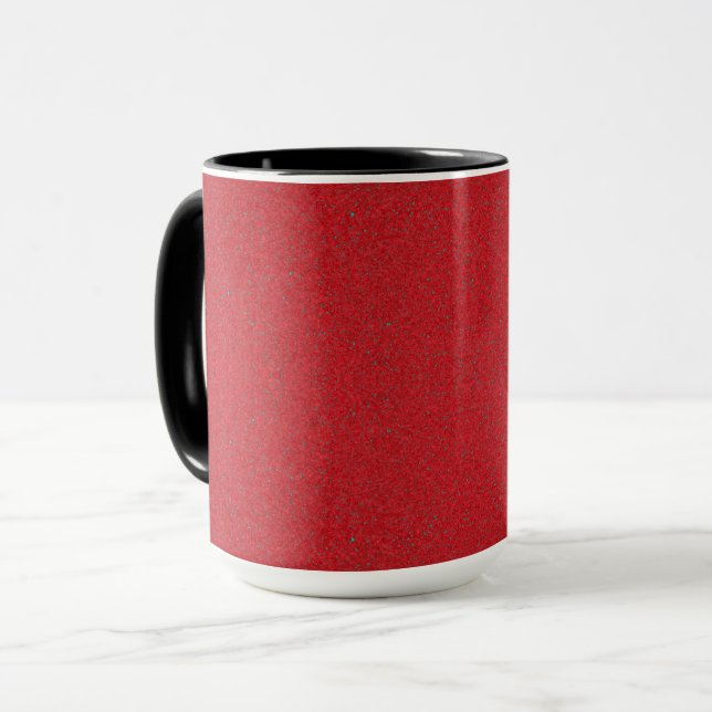 Custom Tomato Red Noise-Effect Ceramic Mug (Front Left)