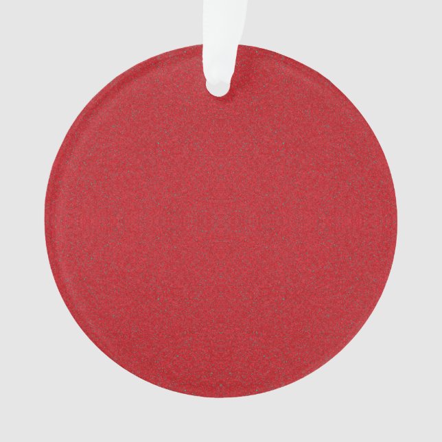 Custom Tomato Red Noise-Effect Ornament (Front)