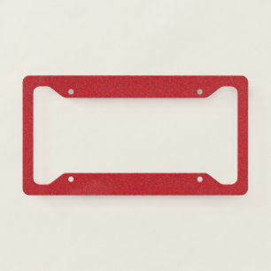 Custom Tomato Red Noise License Frame