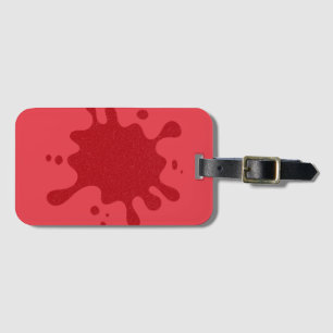 Custom Tomato Red Noise Splash Luggage Tag