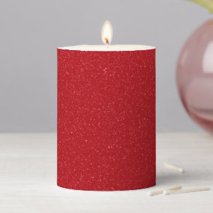Custom Tomato Red Speckle Texture Pillar Candle