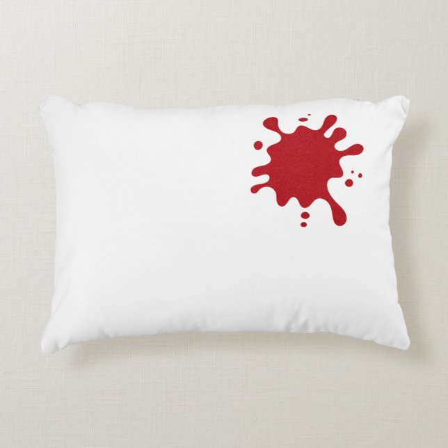 Custom Tomato Red Splash Accent Pillow (Front)