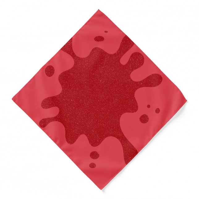 Custom Tomato Red Splash Bandana (Front)