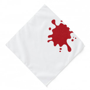 Custom Tomato Red Splash Bandana 22"x22"