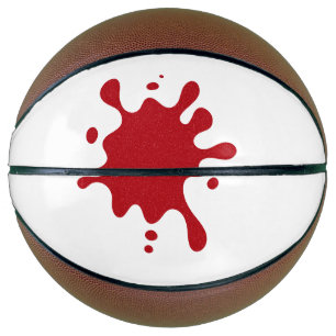 Custom Tomato Red Splash Basketball Design