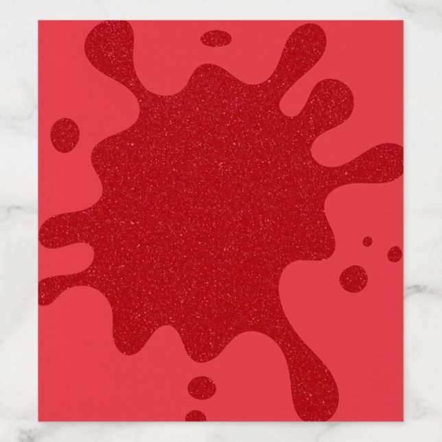 Custom Tomato Red Splash Envelope Liner (Design)