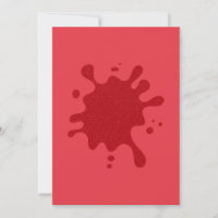 Custom Tomato Red Splash Flat Save The Date Card