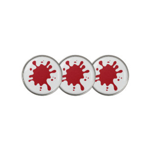 Custom Tomato Red Splash Golf Markers – Set of 3