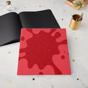 Custom Tomato Red Splash Guestbook