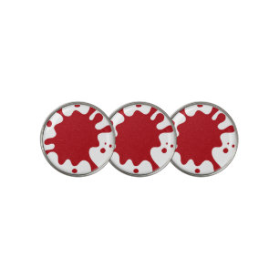 Custom Tomato Red Splash Markers (White Background