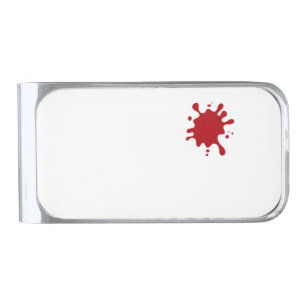Custom Tomato Red Splash Money Clip